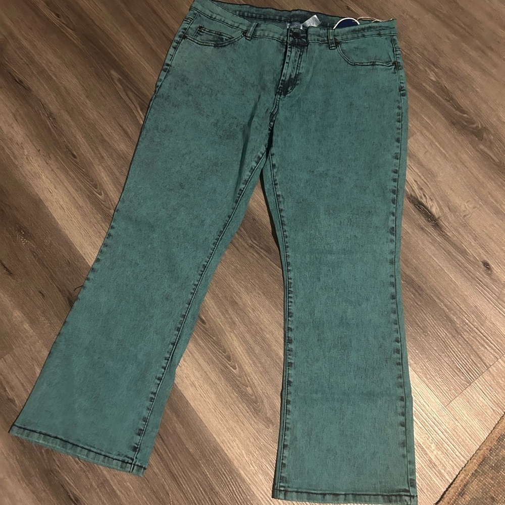 DG2 by Diane Gilman Teal Flare Jeans‎